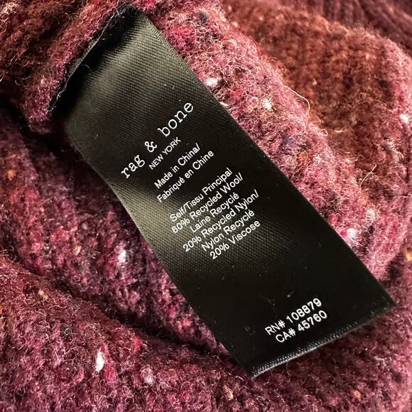 Rag & Bone Women's Donegal Recycled Wool V Neck Sweater Size Small NWT - Picture 6 of 9